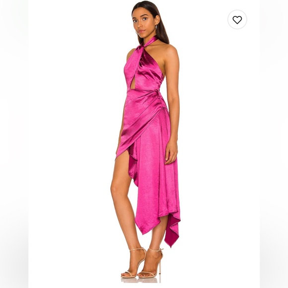 Revolve Wore once to a wedding. Beautiful silk ruby gown. Nice fit, flattering. - Picture 3 of 5